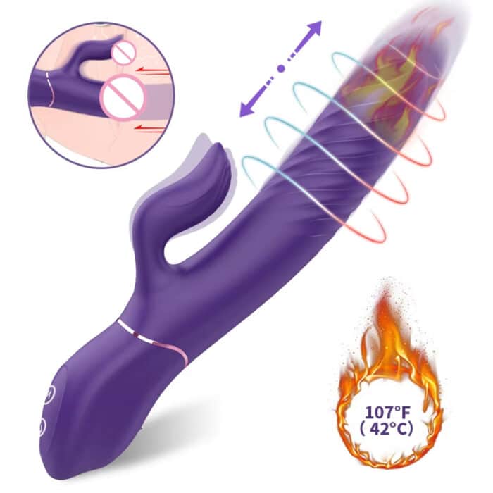 Heat Silicone Rabbit Vibrator