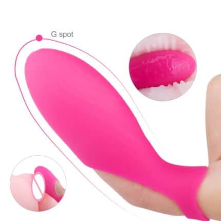Pink Silicone Handheld Mini Vibrator