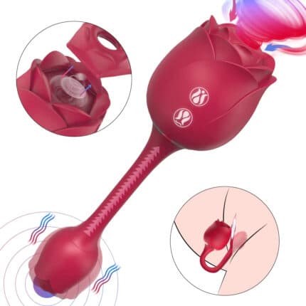 Red Rose Suction Vibrator