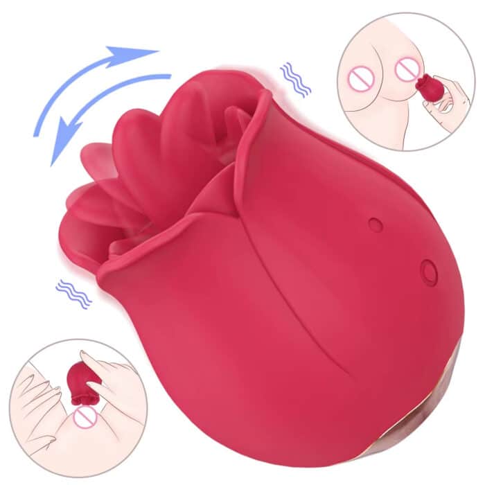 Rechargeable Rose Tongue Vibrator