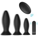 3 Pcs Remote Control Butt Plug
