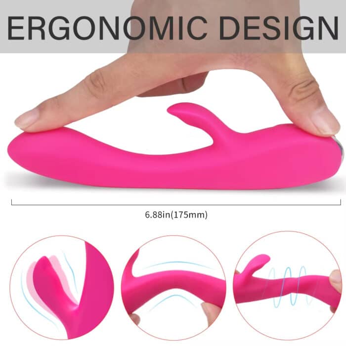 Waterproof Rechargeable Rabbit Vibrator USB Powered Female Sex Toy