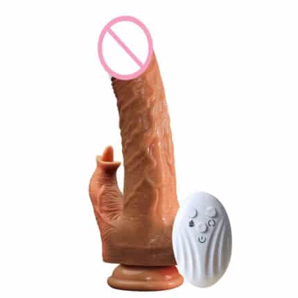 Smart Heating Dildo with Licking Tongue – Realistic, Telescopic, Remote Control