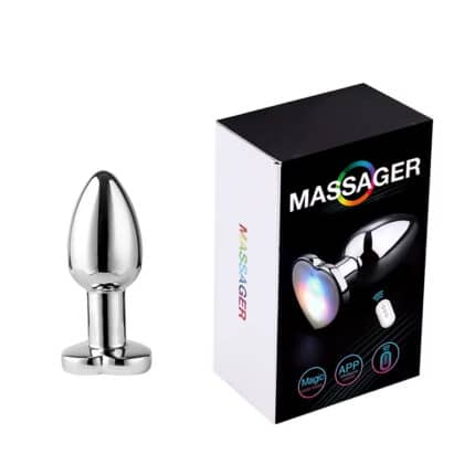 LED Anal Beads Vibrator – Luminous Remote Control APP Metal Butt Plug Prostate Massager Sex Toy