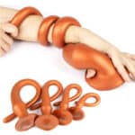 Silicone Gold Snake Tail Butt Plug – Extra Long Anal Plug Masturbation Sex Toy
