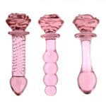 Pink Flower Beaded Glass Crystal Anal Plug – Rose Butt Dildo
