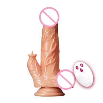 Big Black Dildo – 21.5cm Thrusting, Swing, Remote Control, High Quality Vibrating Sex Toy