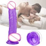Premium Cockring Compatible Dildo Dual End with Realistic Texture & Suction Base