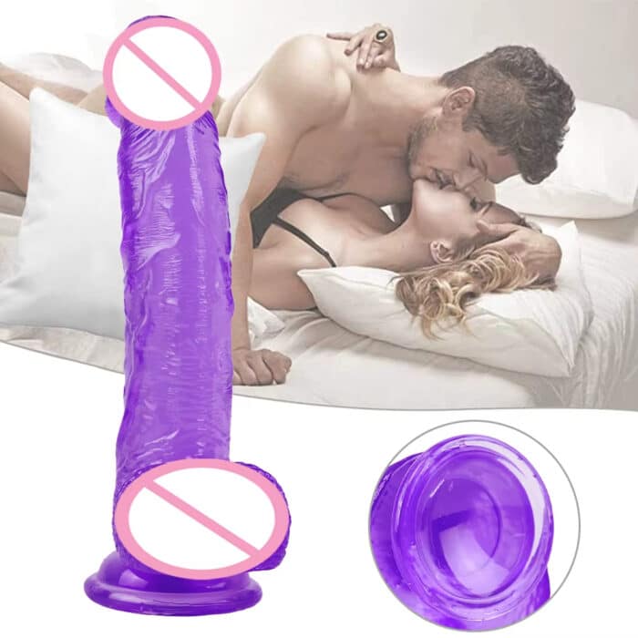 Premium Cockring Compatible Dildo Dual End with Realistic Texture & Suction Base