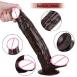 Soft Black Silicone Strap-On Dildo Wearable Harness for Couples