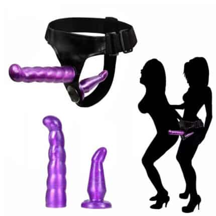 High Quality Rubber Double Dildo Strap-On