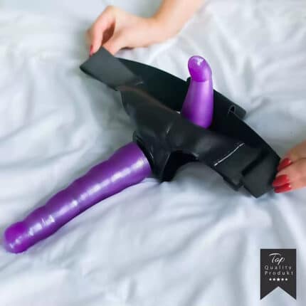 Women’s Rubber Double Dildo Harness Hollow & Strapless Strap-On Designs