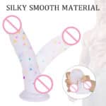 Clear Jelly 7 Inch Dildo Realistic Transparent Design with Suction Cup
