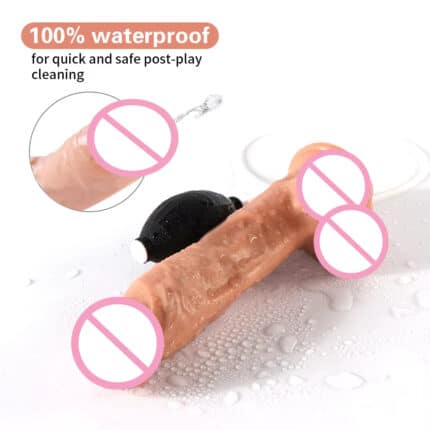 Ultra Realistic Water Spray Dildo Medical Silicone Suction Cup Ejaculating Toy