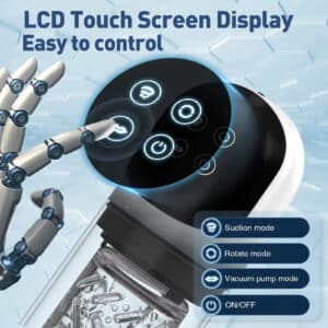 Advanced Male Masturbation Toy – IPX7 Waterproof, LCD Display, Suction & Rotating Thrust