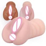 3D Textured Male Masturbator – Dual Entry Vagina & Anal Pocket Pussy Toy