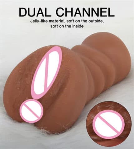 Adult Sex Toy for Men – 3D Realistic Pocket Pussy with Ass and Vagina Channels