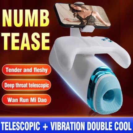 Male Stroker Game Cup – 7-Mode Automatic Thrusting Masturbator with Handles & Phone Holder