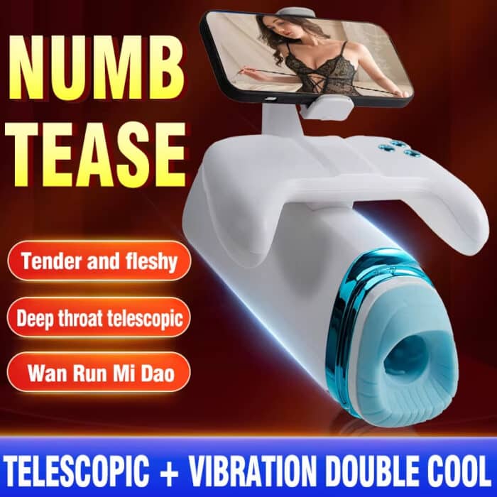 Male Stroker Game Cup – 7-Mode Automatic Thrusting Masturbator with Handles & Phone Holder
