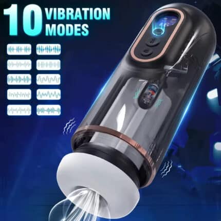 High-Tech Male Sex Toy – LED Display Masturbator with Heating, Thrust & Sucking