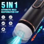 Premium Male Masturbation Cup – LED Control, Heat Function, Sucking & Thrusting Toy