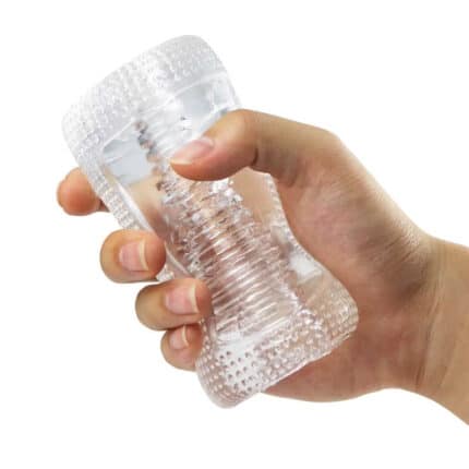 Transparent Pocket Pussy Masturbator Sleeve – Portable Rubber Vagina Toy