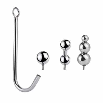 Bondage Slave Game 3-Ball Metal Anal Plug