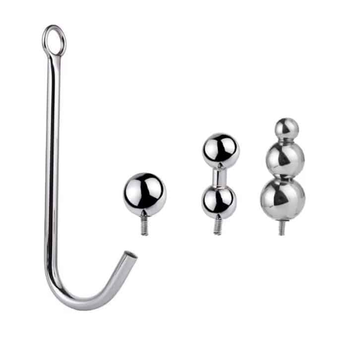 Bondage Slave Game 3-Ball Metal Anal Plug