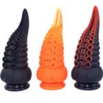 Flexible Octopus Tentacle Dildo Liquid Silicone with Strong Suction Base for Anal, G-Spot & DP
