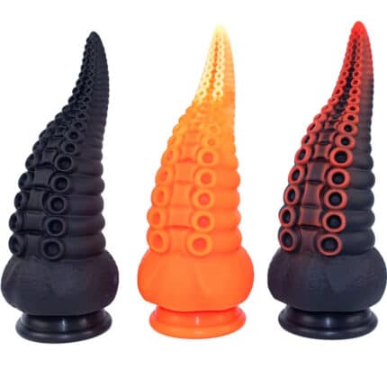 Flexible Octopus Tentacle Dildo Liquid Silicone with Strong Suction Base for Anal, G-Spot & DP