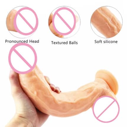 Realistic Crystal Dildo 30cm Colorful Suction Cup Toy for Men & Women