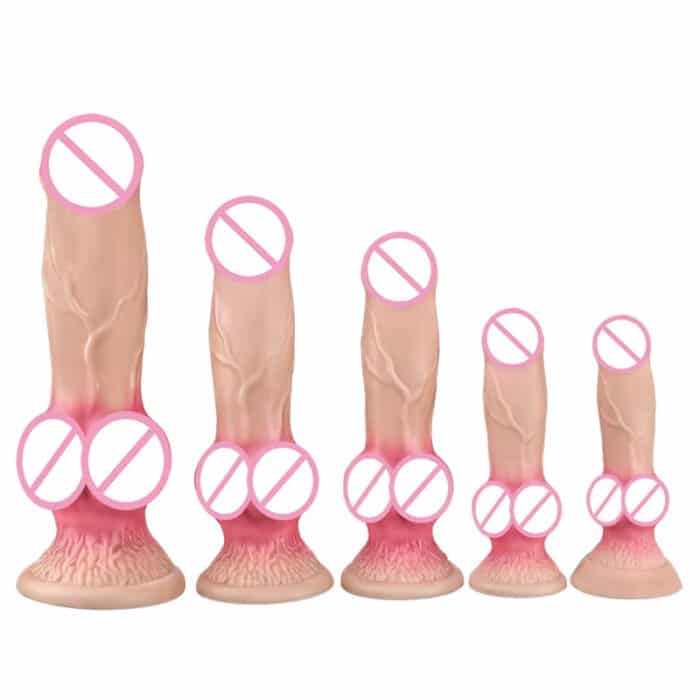 5 Size Realistic Dog Dildo for Women