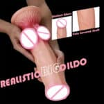 Big Dog Dildo Realistic Animal Cock with Suction Cup, 5 Size Options for Women