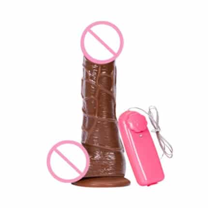 Womens Realistic Dildo Factory Price Silicone Material, Battery Operated with Remote Control