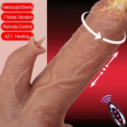 Licking Tongue Realistic Dildo with Remote Control for Women’s Pleasure