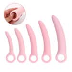 5-Piece Silicone Anal Training Set – Crescent Shaped Butt Plug Dilator Kit Pelvic Floor Sex Toy