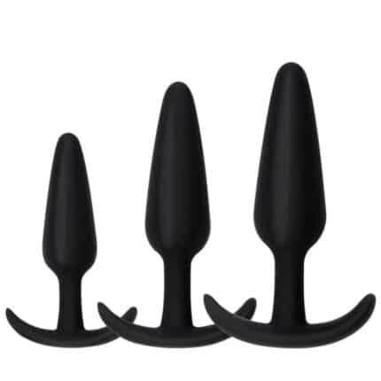 Rechargeable Silicone Anal Plug Prostate Vibrator with Electric Shock Stimulation