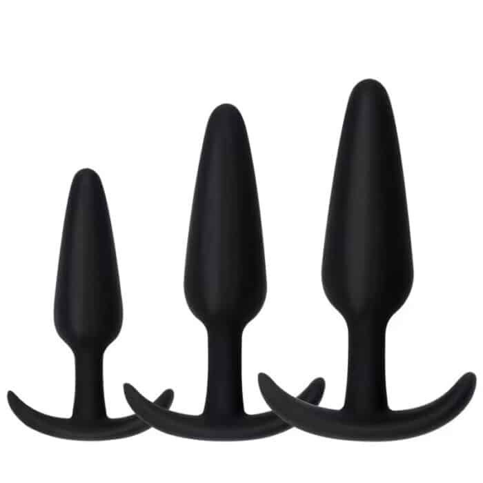 Rechargeable Silicone Anal Plug Prostate Vibrator with Electric Shock Stimulation