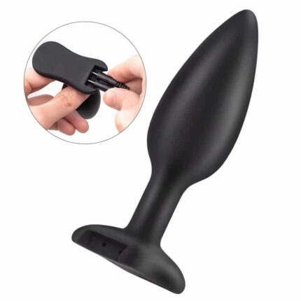 Electric Shock Anal Plug Vibrating Silicone Prostate Massager for Men/Women