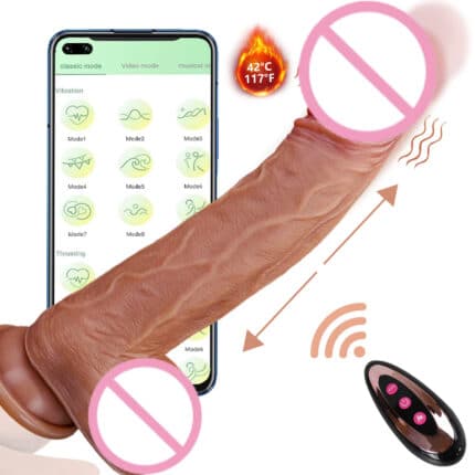 Brown Liquid Dildo Silicone Realistic