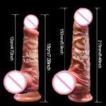 Silicone Realistic Dildo High Quality Thrusting Vibrator with Clitoral Suction
