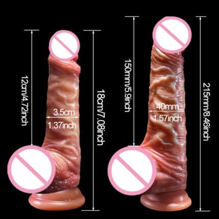 Silicone Realistic Dildo High Quality Thrusting Vibrator with Clitoral Suction