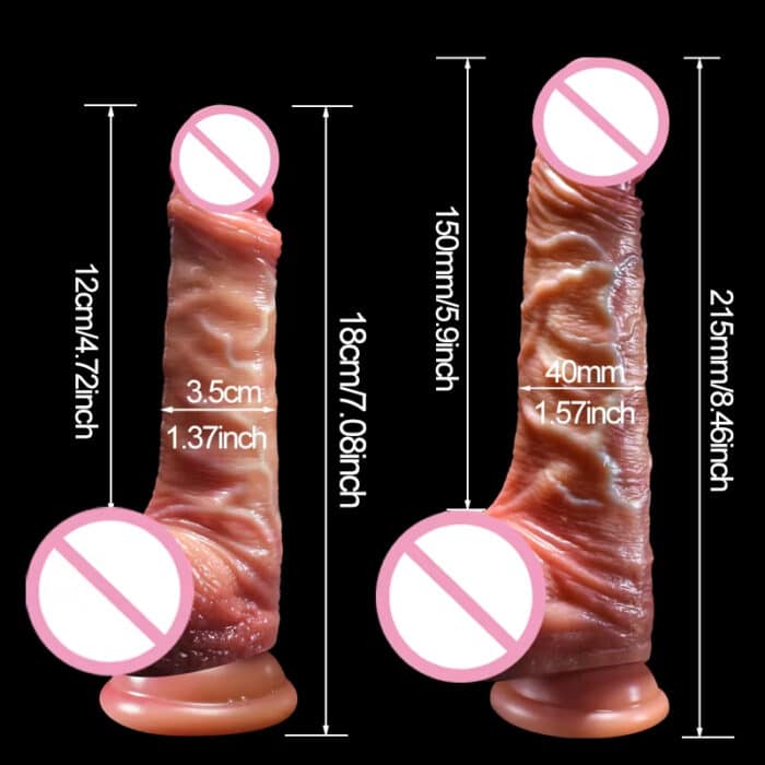Silicone Realistic Dildo High Quality Thrusting Vibrator with Clitoral Suction