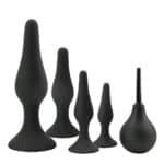 4/5 Pcs Silicone Suction Cup Butt Plug Set