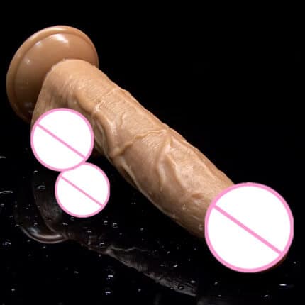 Thrusting and Rotating Vibrator Real-Feel Heated Dildo for Anal & Vaginal Play