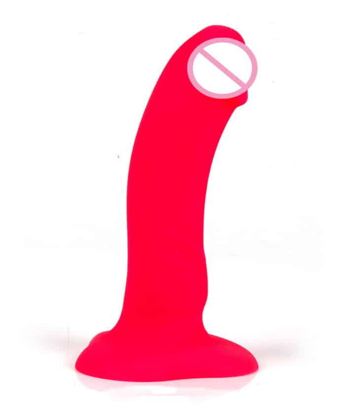New Arrival Red Soft Silicone Dildo Suction Cup