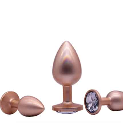 Stainless Steel Butt Plug with Heart Crystal
