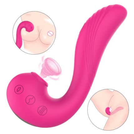 Powerful Clit Sucker and G-Spot Licking Vibrator