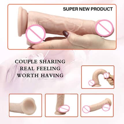 Big Glans Realistic Dildo Thick Skin Tone Toy for Men & Women