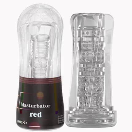 Cheap Pocket Pussy Male Masturbator Sleeve – Transparent Handheld Penis Training Toy